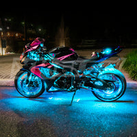 
              XKGLOW - MOTORCYCLE LED ACCENT LIGHT KIT | 8 POD 2 STRIP SINGLE COLOR
            